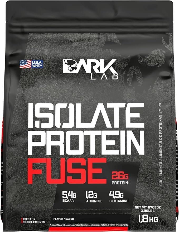 Isolate-Protein-Fuse-Dark-Lab-1.8Kg-Chocolate-Suporte-Muscular.jpg Isolate Protein Fuse Dark Lab, 1.8Kg, Chocolate, Suporte Muscular - Imagem 1